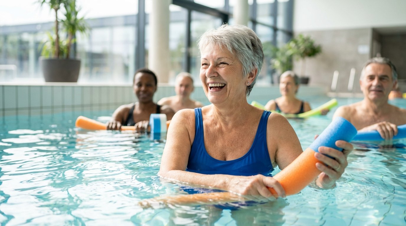 entdecken Sie die wissenschaftlich bewiesenen Vorteile von Aquagym und Schwimmen für Gelenke, Muskulatur und Rehabilitation im Wasser