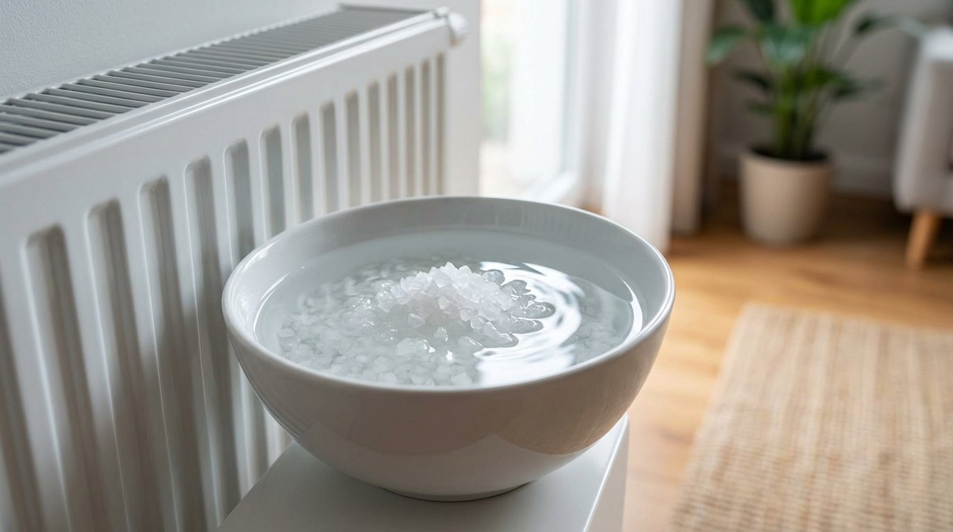 entdecken Sie, wie eine einfache Salzwasserschale Ihre Raumtemperatur erhöht und Sie Heizkosten sparen können