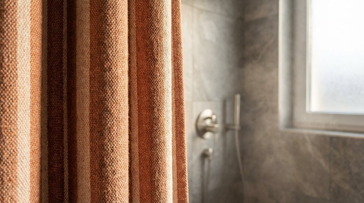 einfache Textilien machen das kalte Badezimmer wärmer und sparen Heizkosten diesen Winter ohne Thermostat zu erhöhen