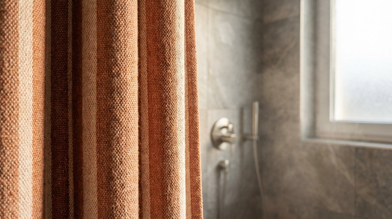 einfache Textilien machen das kalte Badezimmer wärmer und sparen Heizkosten diesen Winter ohne Thermostat zu erhöhen