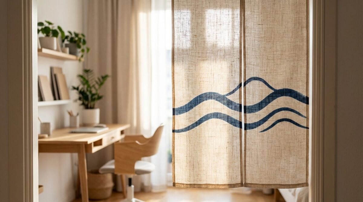 japanischer vorhang als günstige alternative zu teurer glaswand ersetzt raumteiler in sekunden und transformiert innenräume elegant und kostengünstig