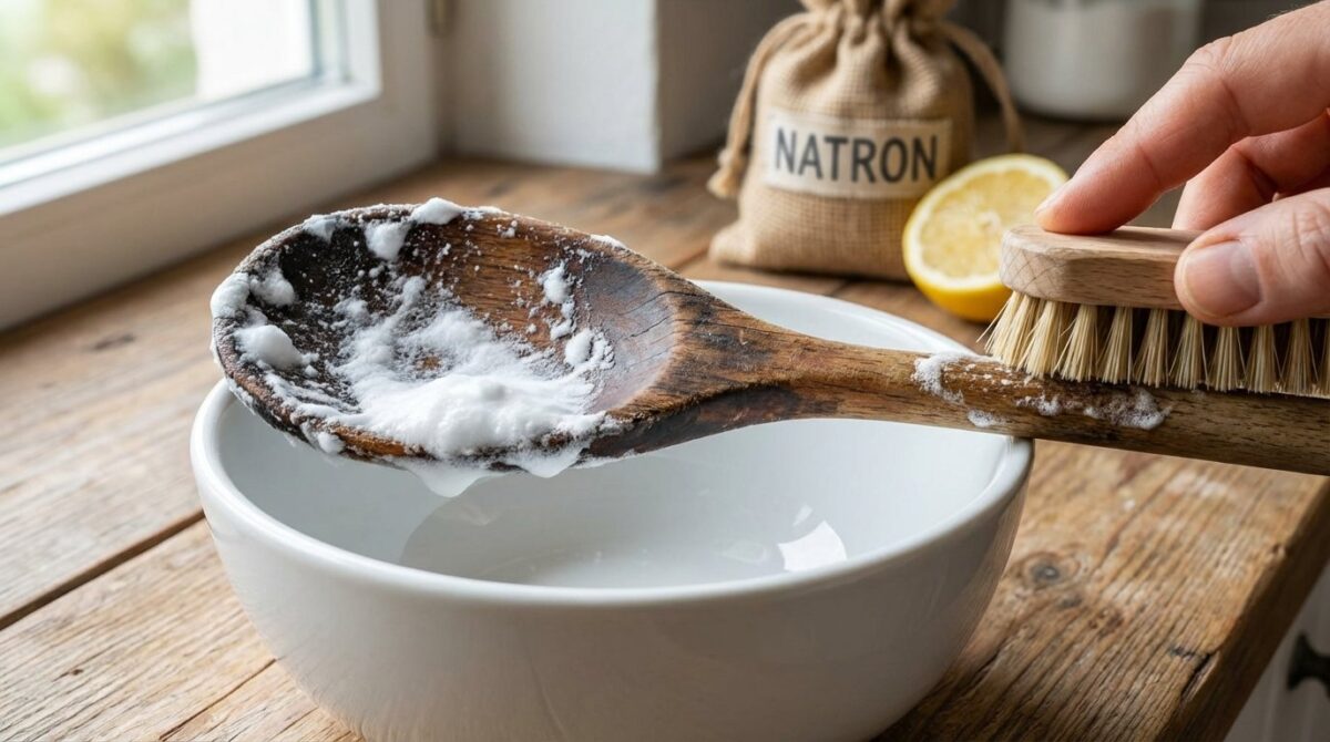 entdecken Sie, wie Sie Ihre Holzutensilien mit einem günstigen Hausmittel reinigen und pflegen, um unangenehme Gerüche dauerhaft zu entfernen