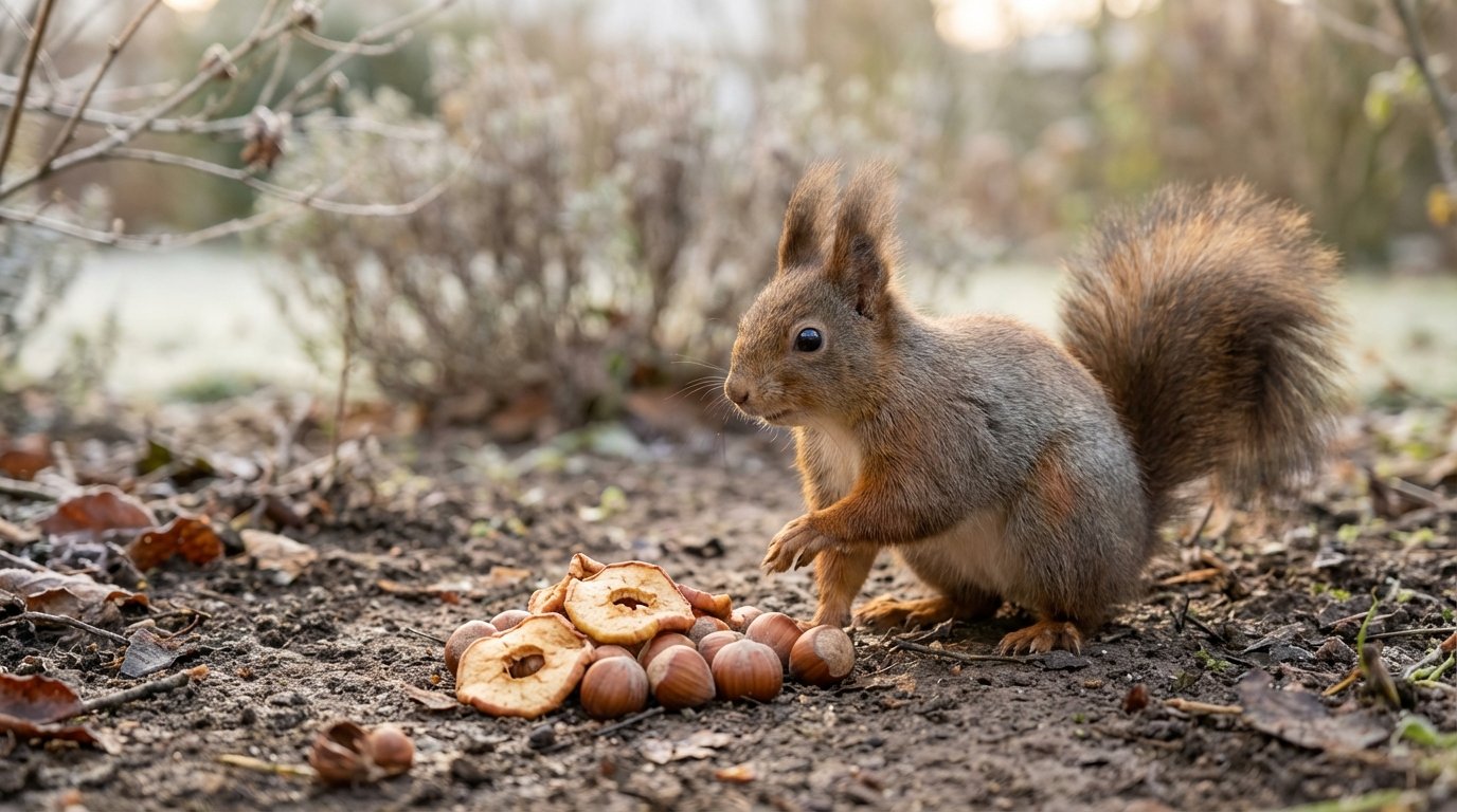entdecken Sie die einfache Geste, um Eichhörnchen am Ende des Winters zu helfen und Ihren Garten gleichzeitig zu revitalisieren