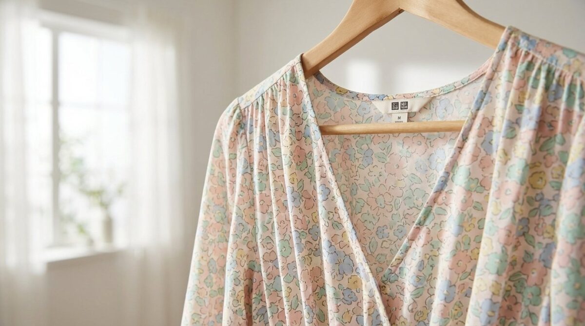 entdecken Sie das Uniqlo Blumenkleid unter 30 Euro, das elegante Frühjahrsmode revolutioniert und das kleine Schwarze ersetzt