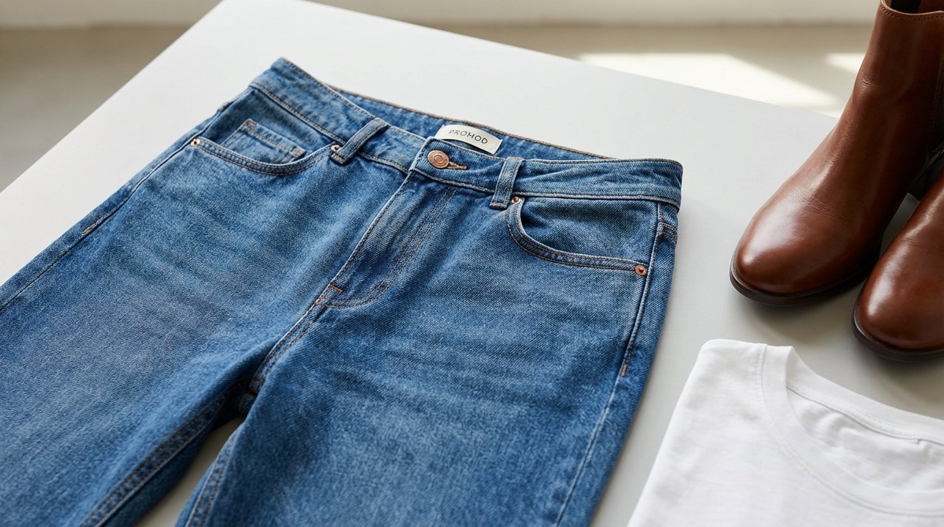 entdecken Sie das revolutionäre neue Promod Jeans-Modell, das mit seinem perfekten Schnitt alle Körperformen schmeichelhaft in Szene setzt und die klassische gerade Jeans ablöst