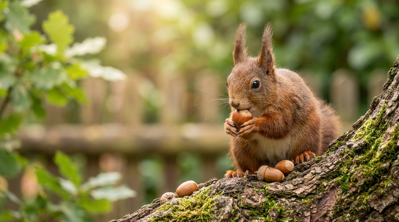 entdecken Sie, wie rote Eichhörnchen in Ihrem Garten ein gesundes Ökosystem und natürliche Waldumgebung schaffen