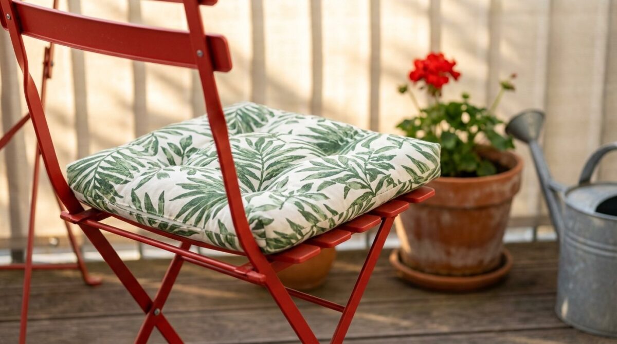 verwandeln Sie Ihren Balkon mit der neuen Monoprix-Kollektion in eine gemütliche Oase durch geschickte Farbkombinationen und hochwertige Textilien