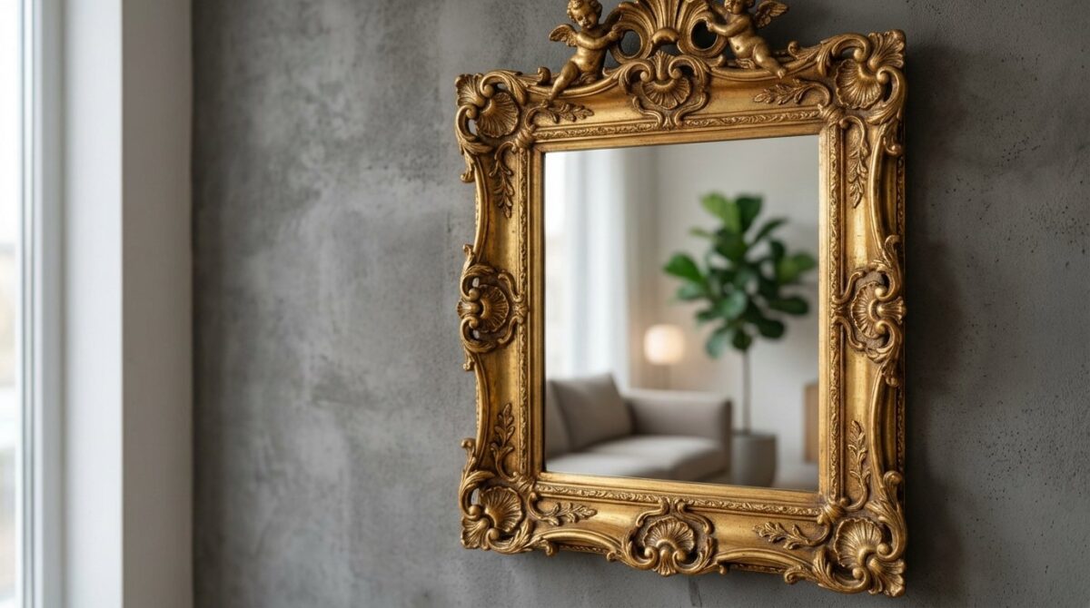 entdecken Sie den antiken Spiegel aus dem 18. Jahrhundert, der 2026 zum Deko-Trend wird und klassische Eleganz in moderne Innenräume bringt