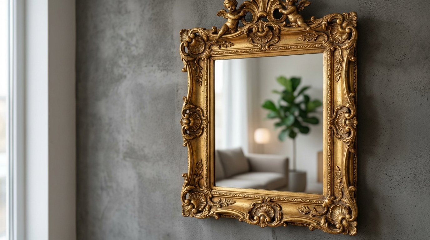 entdecken Sie den antiken Spiegel aus dem 18. Jahrhundert, der 2026 zum Deko-Trend wird und klassische Eleganz in moderne Innenräume bringt
