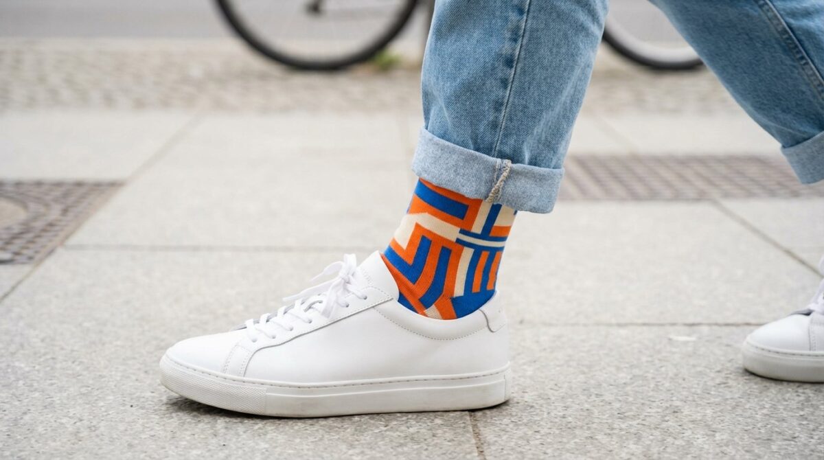 entdecken Sie das Frühjahrs-Styling-Geheimnis: wie sichtbare Socken Ihre Jeans-Turnschuh-Kombination 2026 revolutionieren und zum neuen Trend werden