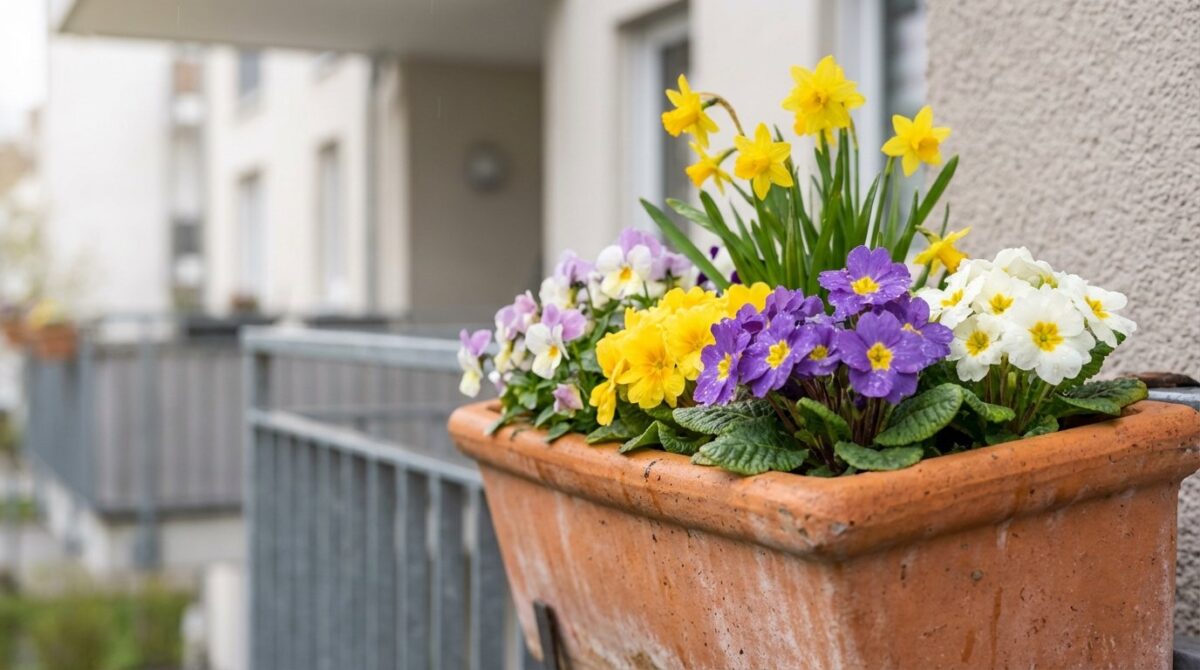 entdecken Sie den häufigsten Fehler bei Frühjahrsblumenkästen und wie Sie Ihre Balkonblumen vor März-Sonne schützen können