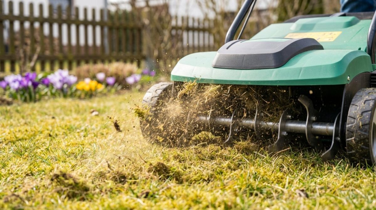 erfahren Sie die 3 effektiven Handgriffe von Alan Titchmarsh, um Ihren gelben und moosigen Rasen vor März in saftig grünes Gras zu verwandeln