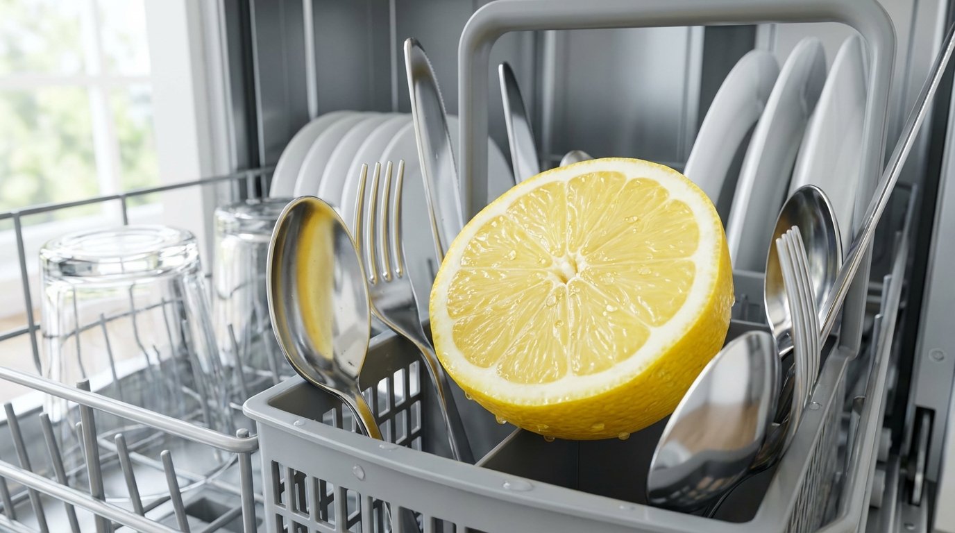 entdecken Sie den einfachen Trick mit dieser vergessenen Frucht, um Ihren Geschirrspüler von unangenehmen Abwassergerüchen zu befreien und glänzend sauberes Geschirr zu erhalten