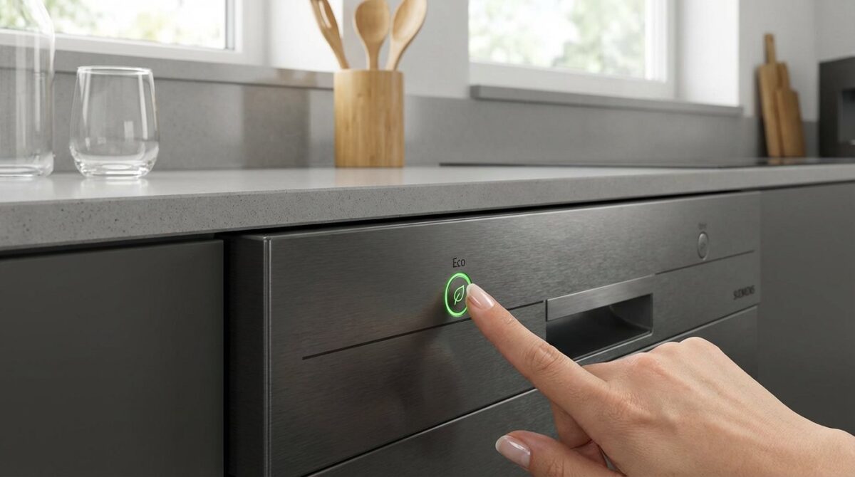 entdecken Sie, wie der Öko-Zyklus Ihrer Spülmaschine durch längere Laufzeiten bis zu 40 Prozent Stromkosten spart