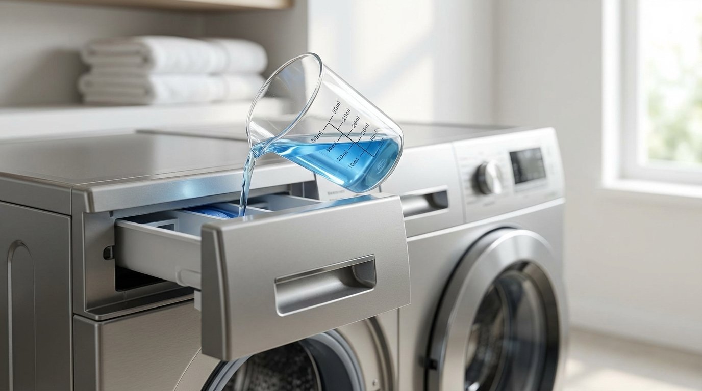 entdecken Sie, wie weniger Waschmittel zu sauberer Wäsche führt und Ihre Waschmaschine länger hält