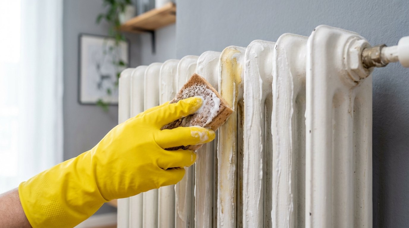 entdecken Sie den einfachen Haushalts-Trick, um vergilbte Heizkörper wieder weiß zu machen, ohne teure Spezialreiniger oder Streichen zu benötigen