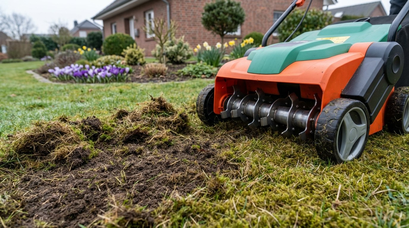 entdecken Sie die einfache Geste Ende Februar, um Ihren vergilbten Rasen zu transformieren und Moos effektiv zu bekämpfen