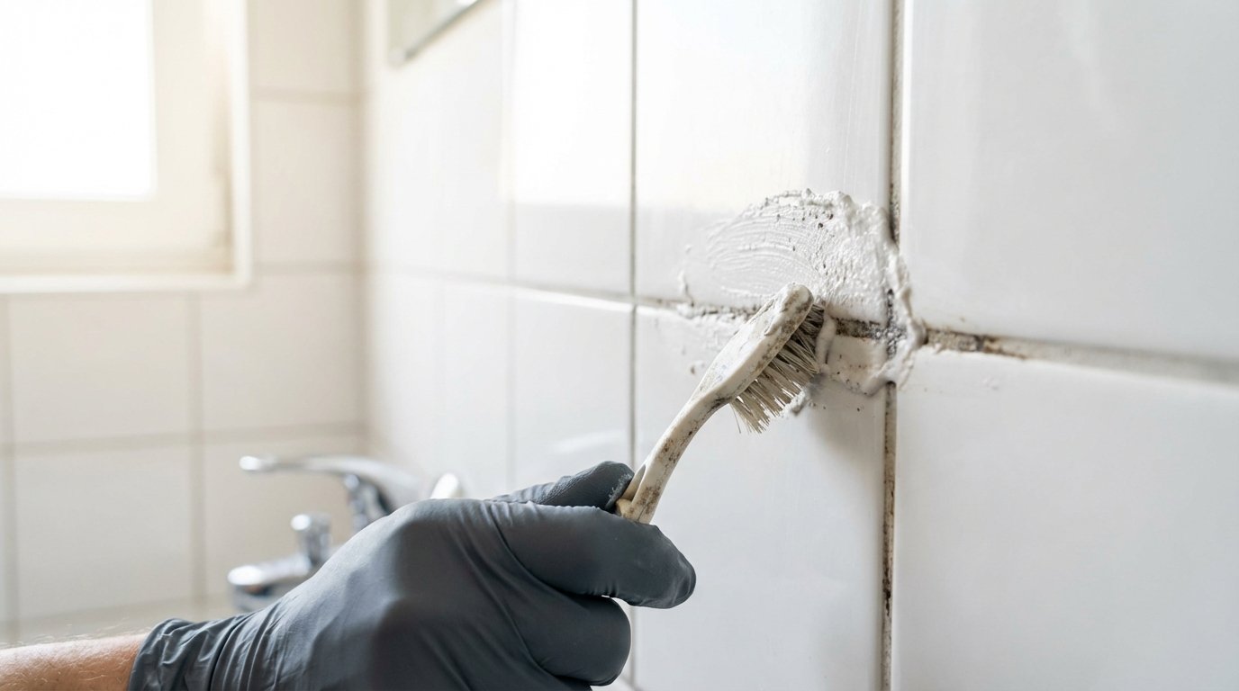 entdecken Sie das geheime Pulver, das hartnäckige schwarze Fliesenfugen in 15 Minuten ohne Bleichmittel natürlich reinigt und aufhellt