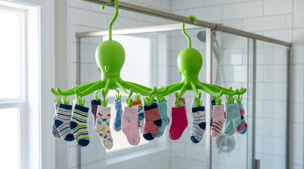 entdecken Sie das praktische IKEA-Zubehör unter 5 Euro, das Ihre Wäsche platzsparend trocknet und Ihr Wohnzimmer von störenden Wäscheständern befreit