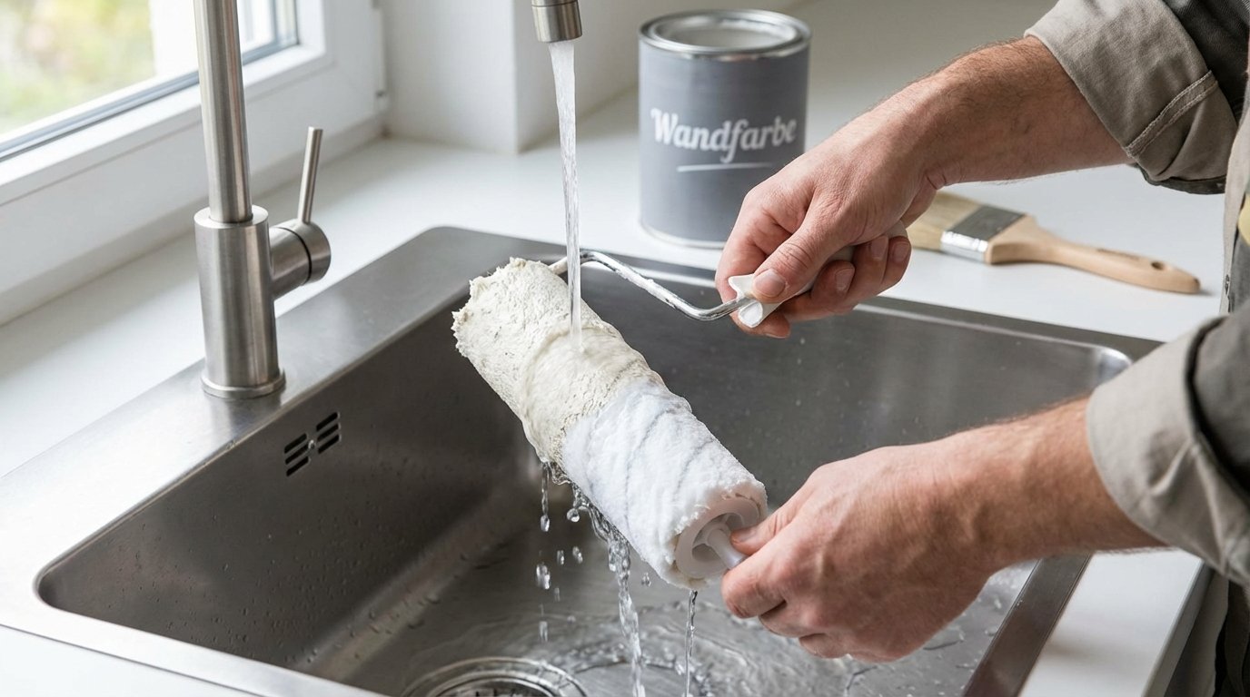 entdecken Sie das einfache Geheimnis, um Ihre Farbrollen und Pinsel langfristig zu schonen und Jahre lang wiederzuverwenden, statt sie nach einmaliger Nutzung zu verschwenden