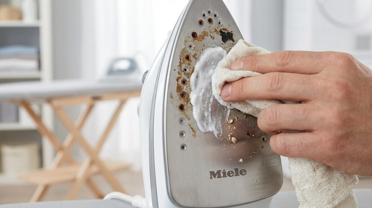 entdecken Sie die einfache Geste auf der Bügeleisensohle, die Ihr Bügeln revolutioniert und Zeit spart