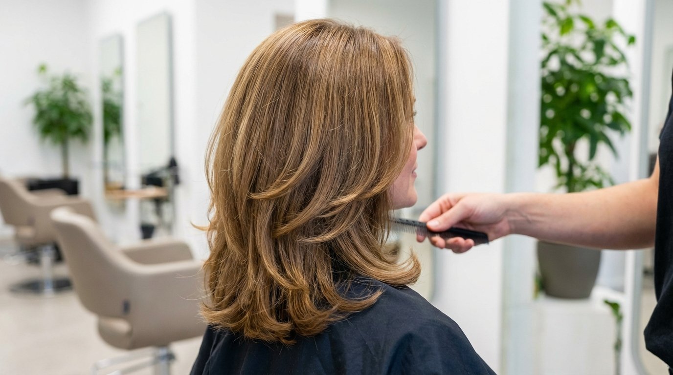 entdecken Sie den 90er-Jahre-Trend, der langen Haaren ab 40 neue Bewegung verleiht, ohne sie zu schneiden - das Geheimnis der Friseure