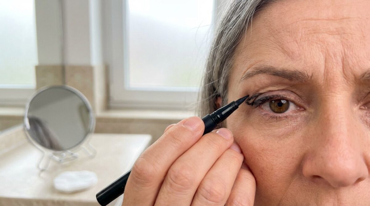 entdecken sie die fishtail-liner technik für hängende augenlider mit sofortigem lifting-effekt und einem cleveren lückenelement für frühling 2026