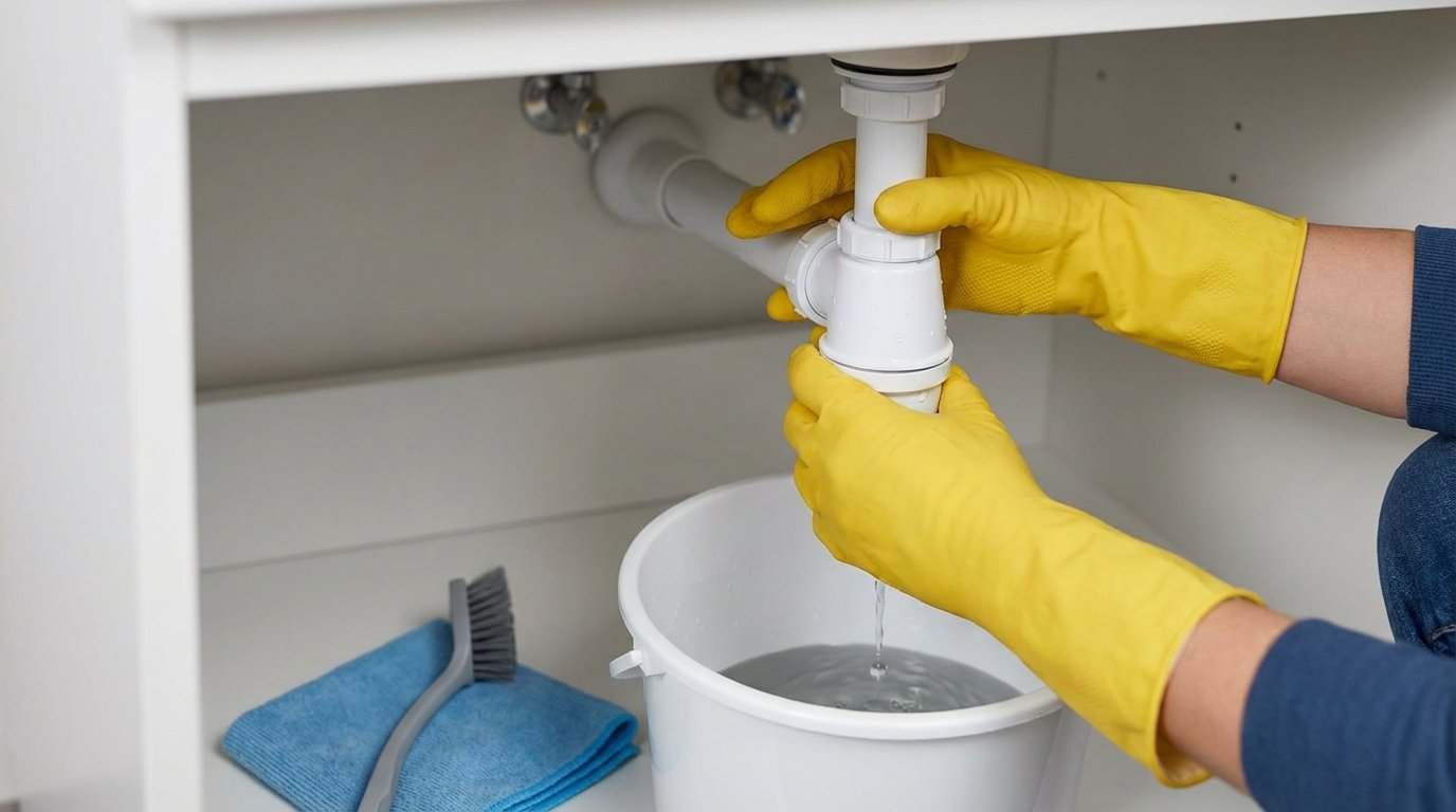 entdecken Sie die einfache Methode zum Leeren des Siphons und beseitigen Sie unangenehme Abwassergerüche aus Ihrem Waschbecken dauerhaft