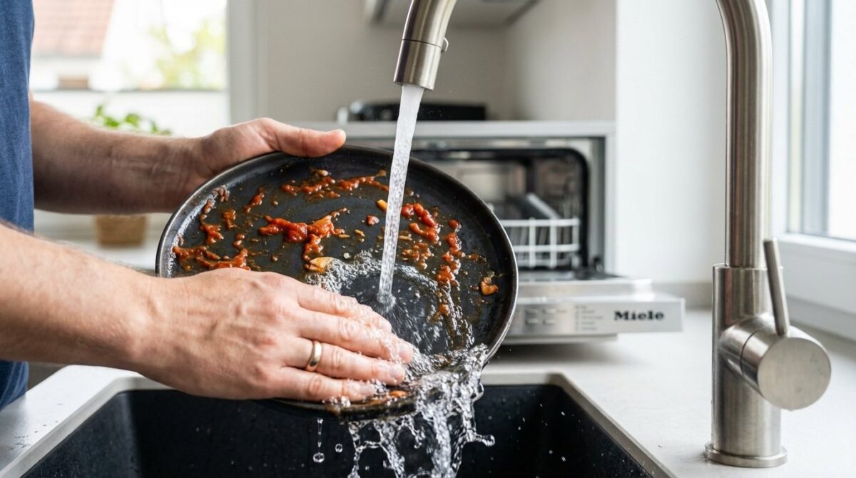 entdecken Sie, warum Vorspülen der Spülmaschine unnötig ist und wie Sie damit bis zu 20.000 Liter Wasser jährlich sparen können