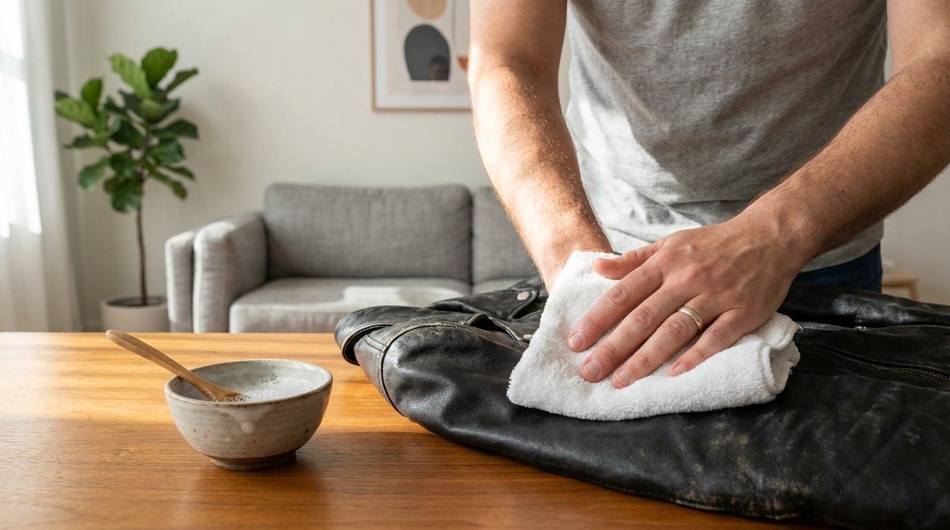 erfahren Sie, wie Sie Lederbekleidung kostengünstig selbst waschen, statt teure professionelle Reinigung zu nutzen und dabei Ihre Jacke schonend pflegen