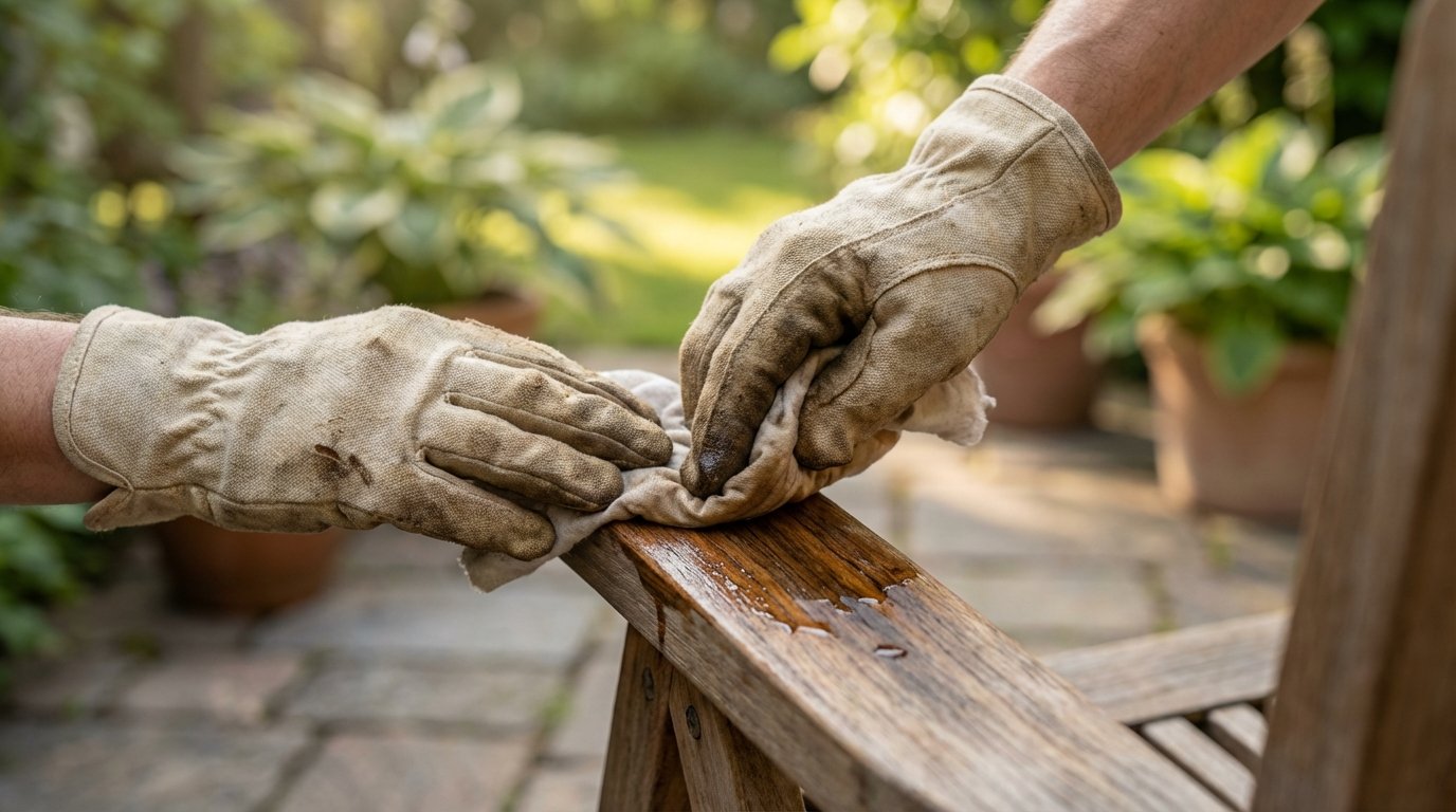 entdecken Sie sanfte Methoden, um verschmutzte Terrassen und angelaufene Gartenmöbel natürlich zu reinigen und zum Glänzen zu bringen