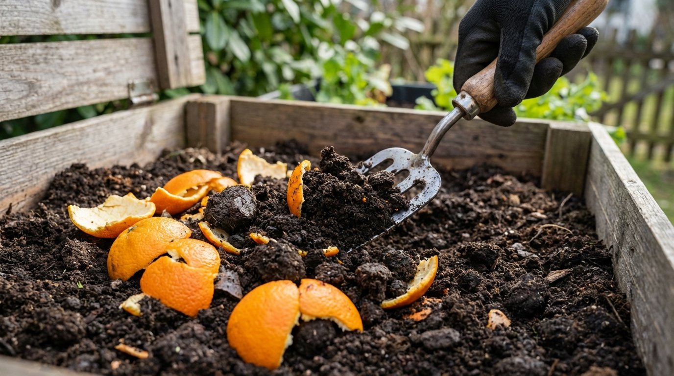 erfahren Sie, warum Zitrusschalen im Kompost so lange brauchen und wie Sie den Zersetzungsprozess effektiv beschleunigen können