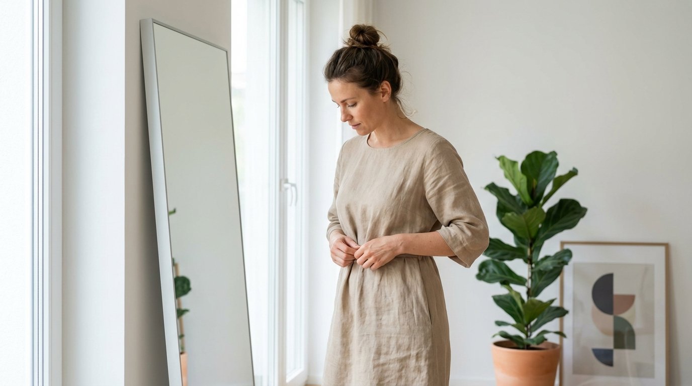 entdecken Sie die geometrische Regel für die perfekte Kleidlänge, die Ihre Figur optimal proportioniert und häufige Styling-Fehler vermeidet