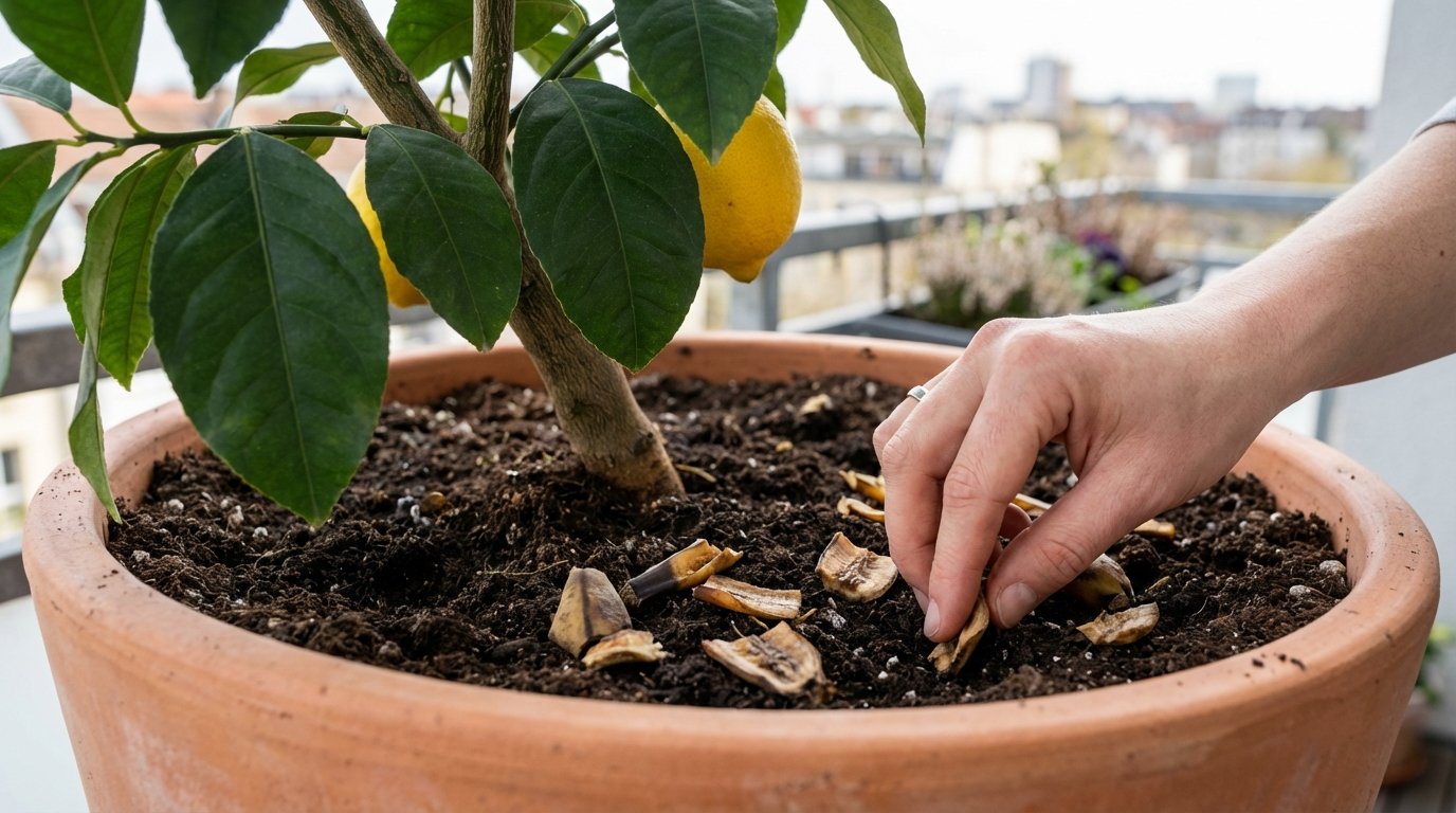 entdecken Sie, wie ein einfacher Küchenabfall Ihren Zitronenbaum im Topf zum Blühen bringt und ihn reichlich mit Früchten bedeckt